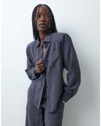 4th & Reckless - Nylon Cinch Waist Detail Fitted Shirt - Lyst
