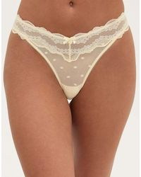 Boux Avenue - Faye Spot Mesh Thong Floral Lace High Leg Underwear - Lyst