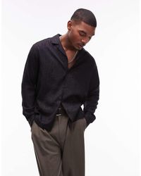 TOPMAN - Camicia A Maniche Lunghe Taglio Comodo - Lyst