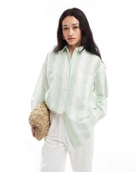 ASOS - Linen Blend Oversized Shirt - Lyst