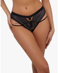 Playful Promises - Tabitha Wet-Look Lace High Waist Thong - Lyst