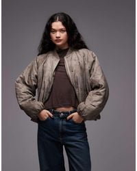 Collusion - Oversized Washed Bomber Jacket - Lyst