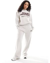 Pull&Bear - 'santa Monica' Graphic Wide Leg jogger Co-ord - Lyst