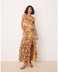 ANAYA - Floral Strappy Maxi Dress - Lyst
