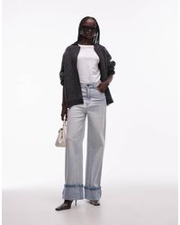 Abrand Jeans - 94 High Rise Straight Leg Jeans With Turn Up - Lyst