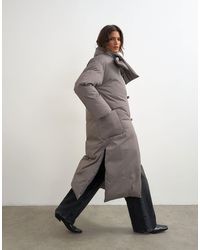 TOPSHOP - Pillow Scarf Longline Puffer Jacket - Lyst