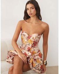 ASOS - Strapless Bubble Hem Mini Dress - Lyst