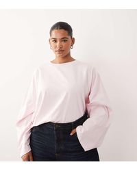 ARRANGE - Curve Cotton Oversized Long Sleeve T-shirt - Lyst