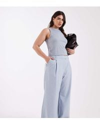 ASOS - Curve Low Rise Tailored Mensy Pants - Lyst