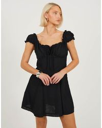 Brave Soul - Woven Cap Sleeve Panelled Mini Dress - Lyst