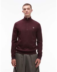 Paul Smith - Paul Smith Quarter Zip Zebra Logo Sweatshirt - Lyst