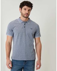 Threadbare - Two Tone Cotton Pique Polo Shirt - Lyst