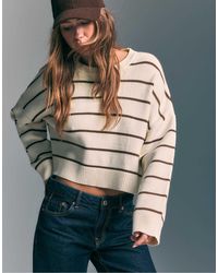Stradivarius - – kurzer strickpullover - Lyst