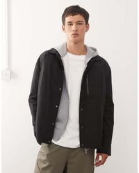 The North Face - Sobrecamisa Negra Con Botones Y Logo Nse Tech De -Negro - Lyst