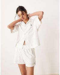 Polo Ralph Lauren - Wimbledon Capsule Jacquard Logo Short Sleeve Terry Shirt Co-ord - Lyst