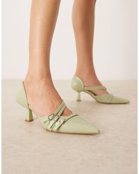 Glamorous - Slingback Kitten Heeled Shoes - Lyst