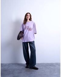 TOPSHOP - Graphic San Francisco Oversized Tee - Lyst