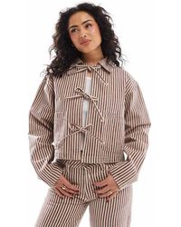 Daisy Street - Denim Jack Met Strikken - Lyst