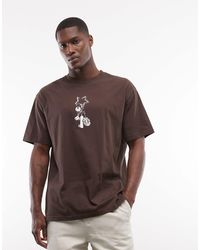 Element - T-shirt à imprimé graphique - marron - Lyst