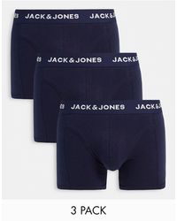Jack & Jones - – 3er-pack unterhosen mit abgesetztem bund - Lyst