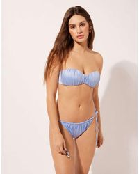 Calzedonia - Calzendonia Bandeau Bikini Top Shiny Satin - Lyst