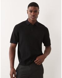 ASOS - Essential Oversized Fine Knit Polo - Lyst