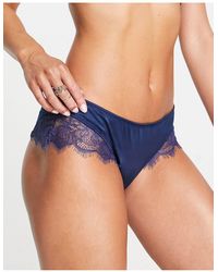 Brave Soul - Satin And Lace Briefs - Lyst