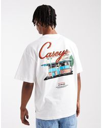 Only & Sons - Camiseta Blanca Holgada Con Estampado Gráfico De Tienda De -Blanco - Lyst