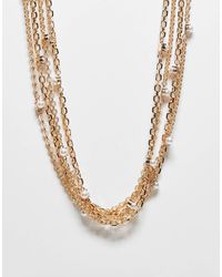 Reclaimed (vintage) - – e, mehrlagige unisex-halskette mit perlen - Lyst