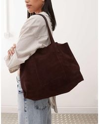 Barneys Originals - Suede Tote Bag - Lyst