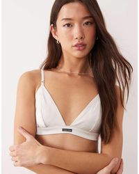 Calvin Klein - Sexy Satin Triangle Bralette - Lyst