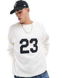 Cotton On - Cotton On Boxy Fit Graphic Crew Sweatshirt With 23 - Lyst