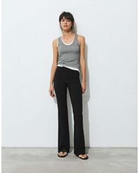 Pull&Bear - Mid-waist Flared Trousers - Lyst