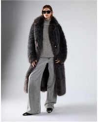 Glamorous - Long Faux Fur Coat - Lyst