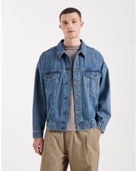 ASOS - Oversized Trucker Denim Jacket - Lyst