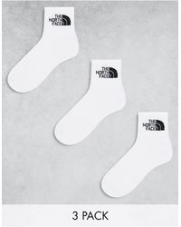 The North Face - Simple dome - confezione da 3 paia di calzini bianchi con logo - Lyst