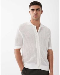SELECTED - Gebreid Overhemd Met Korte Mouwen En Textuur - Lyst