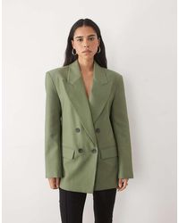 ASOS - Tailored Strong Shoulder Double Breasted Blazer - Lyst