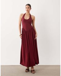 ASOS - Bubble Hem Midi Dress - Lyst