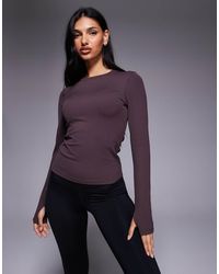 4505 - Plush Handle Rib Long Sleeve Warmup Top - Lyst