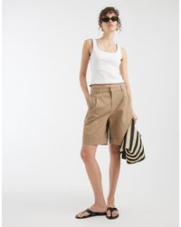 ONLY - High Waist Tailored Bermuda Shorts - Lyst