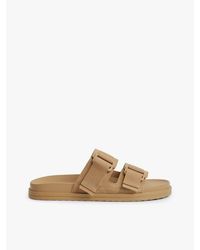 Tommy Hilfiger - Webbing Strap Buckle Suede Sandals - Lyst