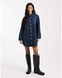 Miss Selfridge - Oversized Button Front Shirt Dress - Lyst