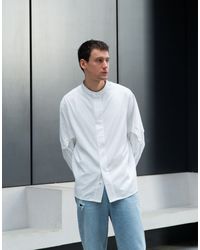 Labelrail - X isaac hudson - chemise oversize douce avec détails sur les manches - cassé - Lyst