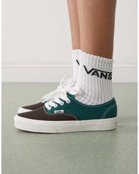 Vans - Zapatillas De Deporte Grises Y Verdes Con Cordones Extragrandes Duo Color De Authentic - Lyst