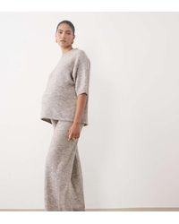 ASOS - Asos Design Maternity Wide Leg Trouser With Wool Co-ord - Lyst