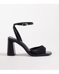 ASOS - Honour Barely There Block Mid Heel Sandals - Lyst