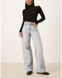 JJXX - Vaqueros Azules De Corte Ancho Con Lavado Descolorido Tokyo De - Lyst