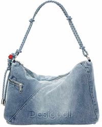 Desigual - Large Denim Charms Bag - Lyst