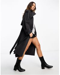 & Other Stories - Wool Blend Belted Trench Coat - Lyst